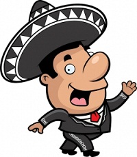Cartoon of Hispanic Mariachi